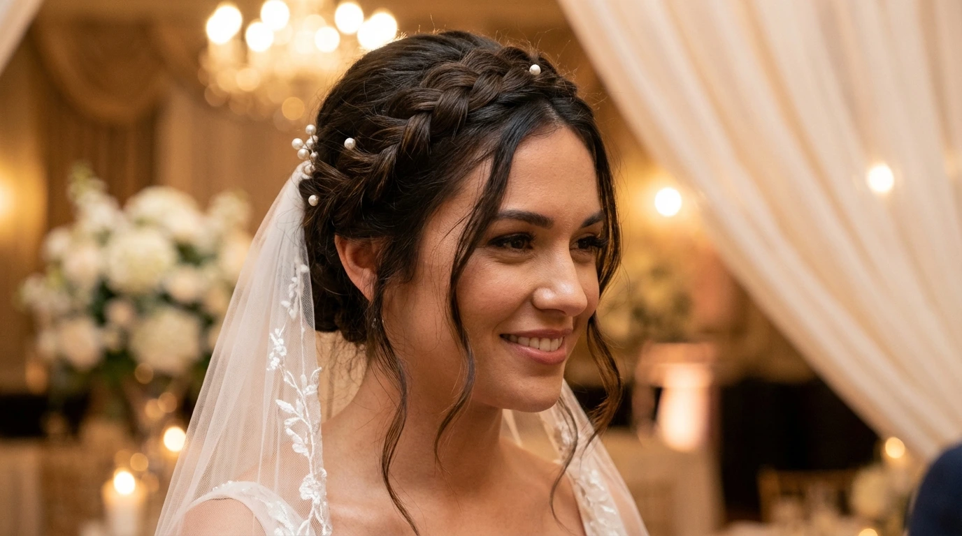 Classic Updo with Braided Crown