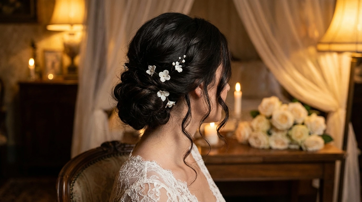 Romantic Side-Swept Chignon