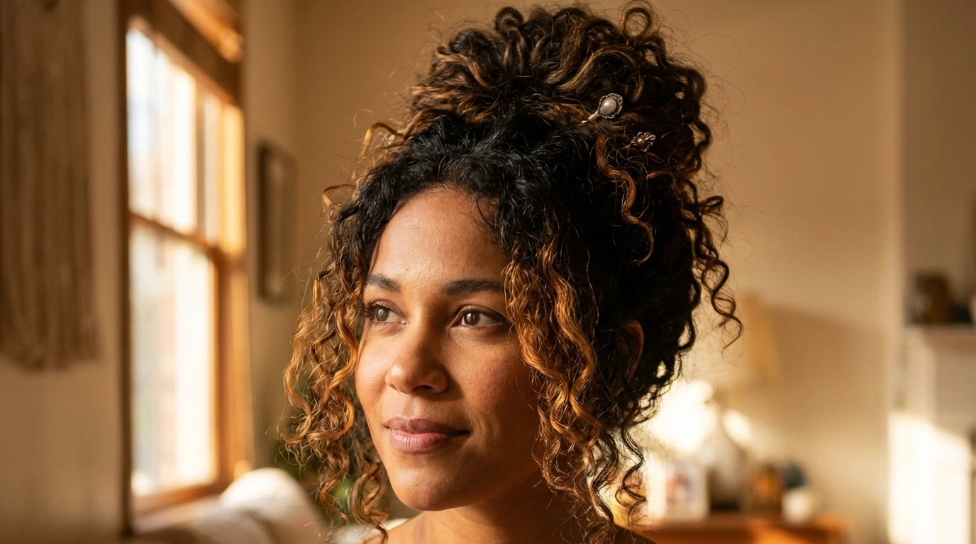 2. Curly Updo