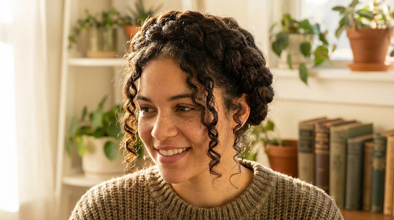 1264 11 curly hairband braid 11. Curly Hairband Braid