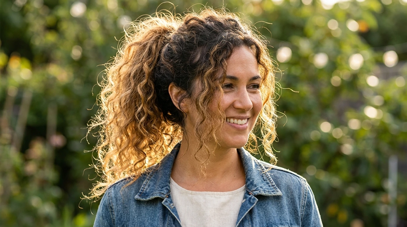 1264 4 messy curly ponytail 4. Messy Curly Ponytail