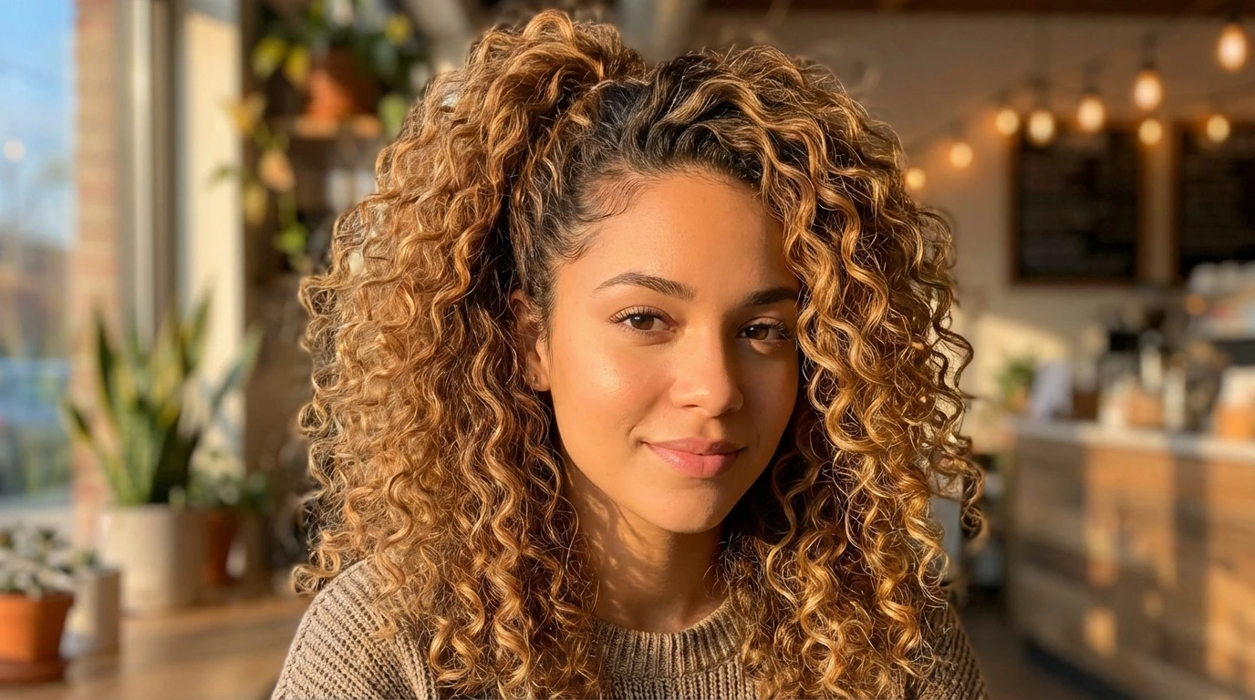 3. Curly High Ponytail