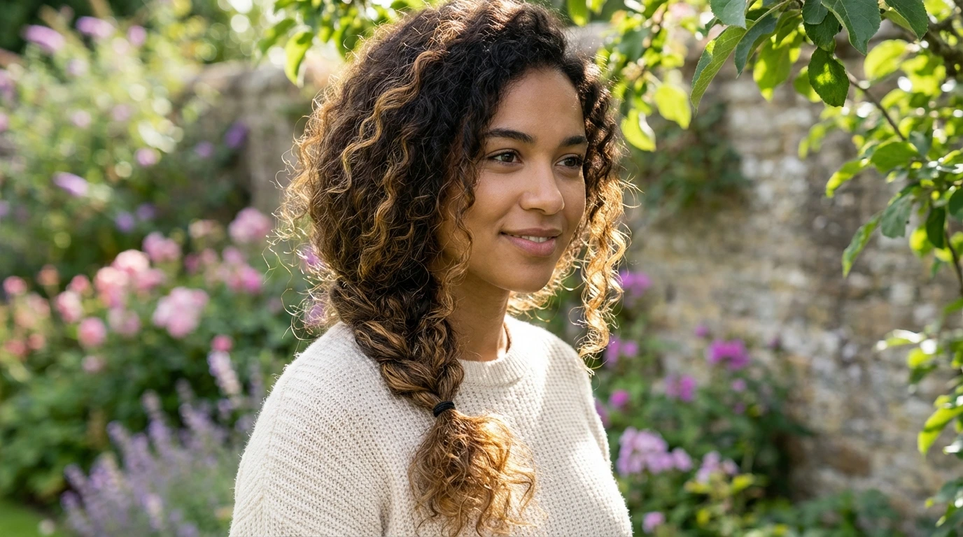 9. Curly Side Braid