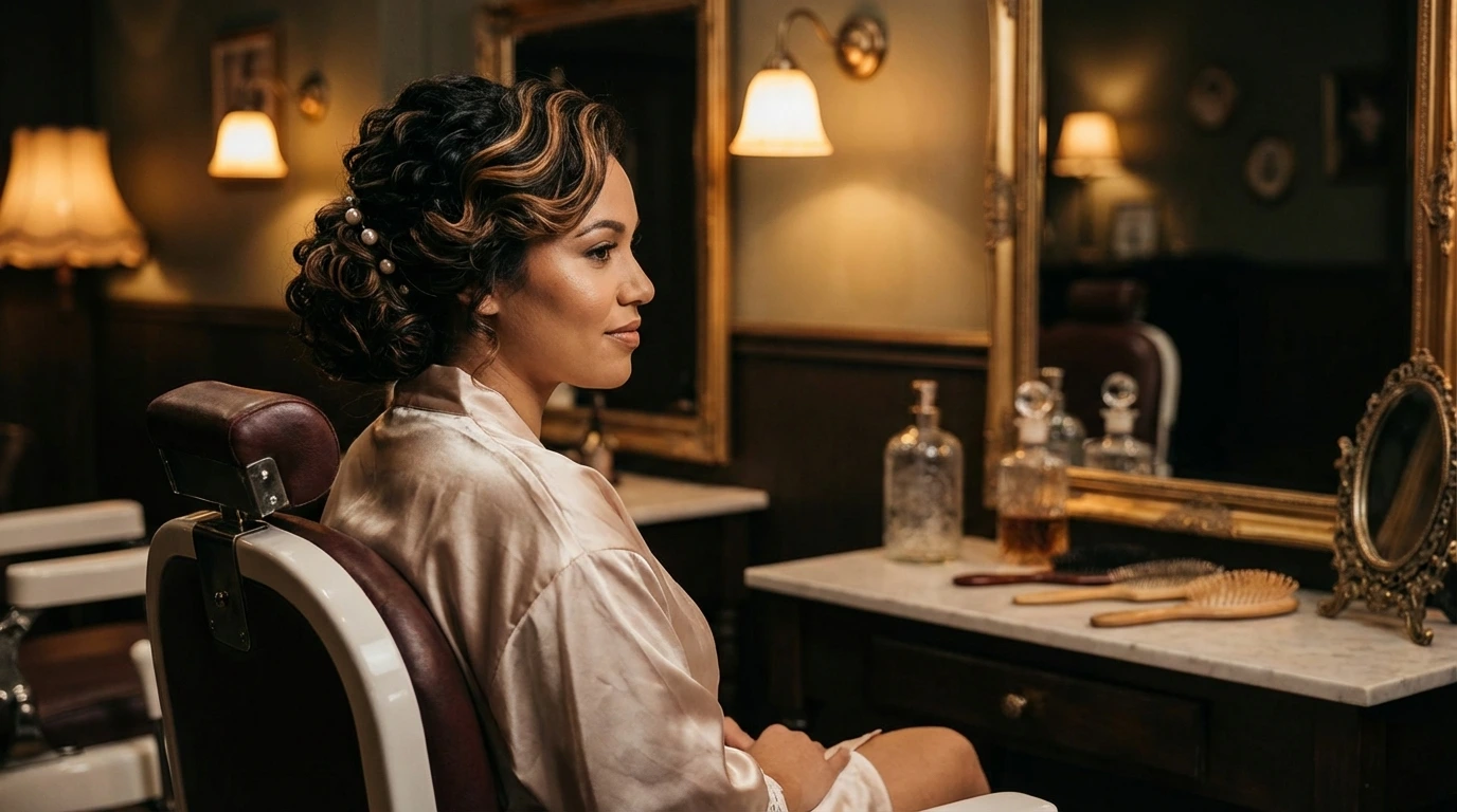 10. Vintage Curly Updo