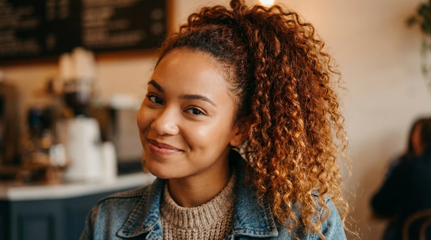 3. Curly Ponytail
