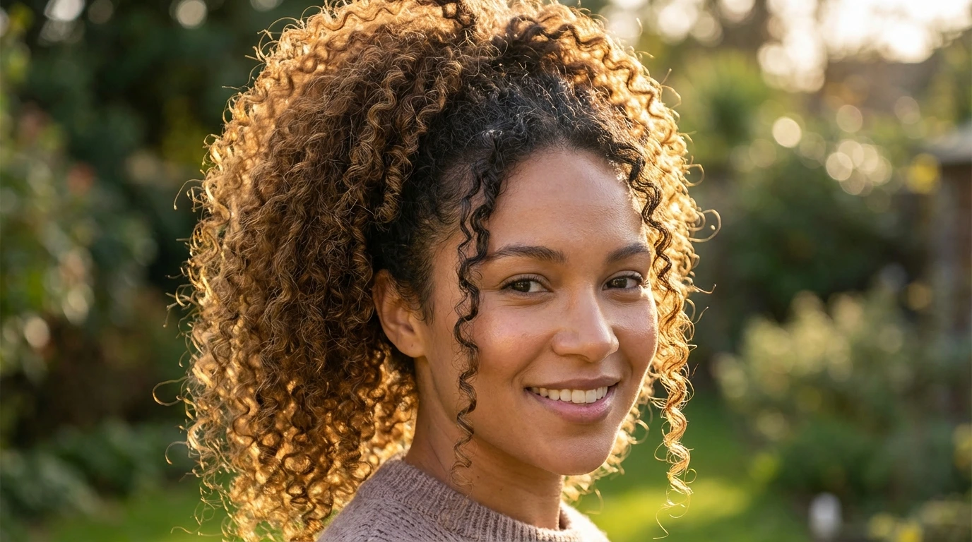 1. Bouncy Curly Ponytail