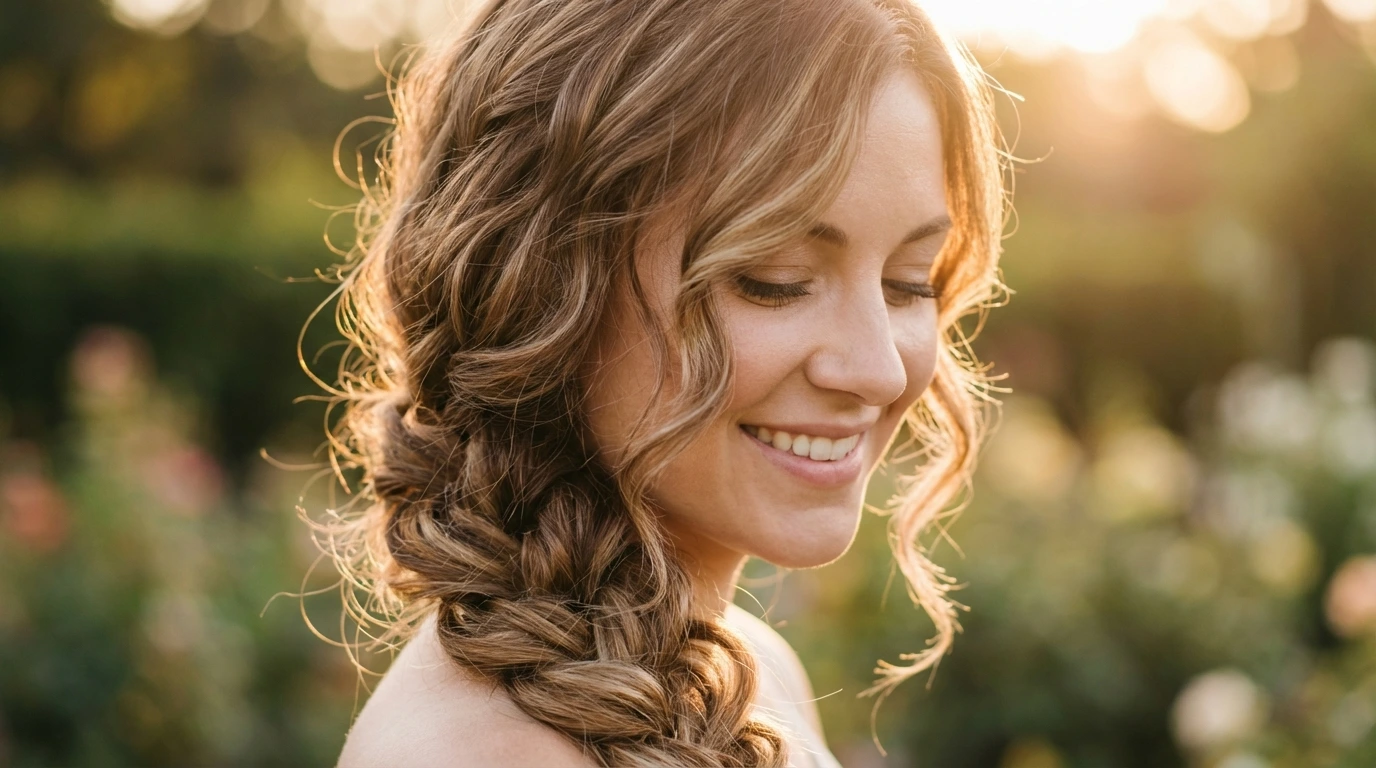 1270 11 curly side braid 11. Curly Side Braid
