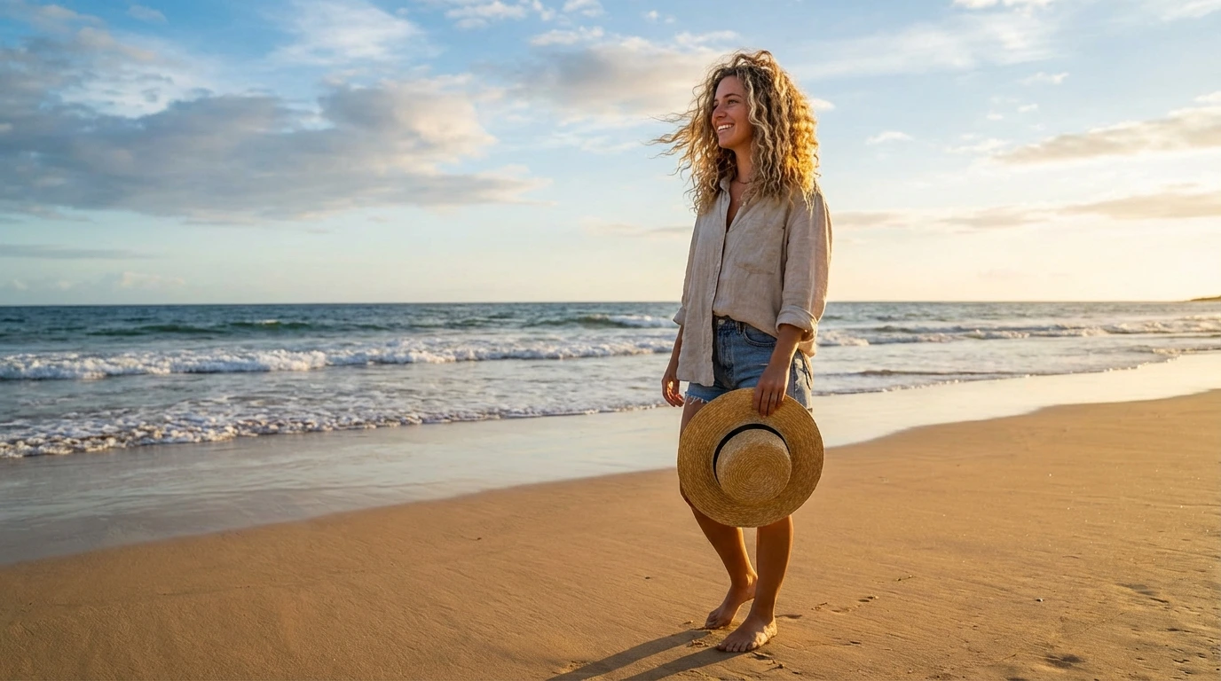 9. Curly Beach Waves