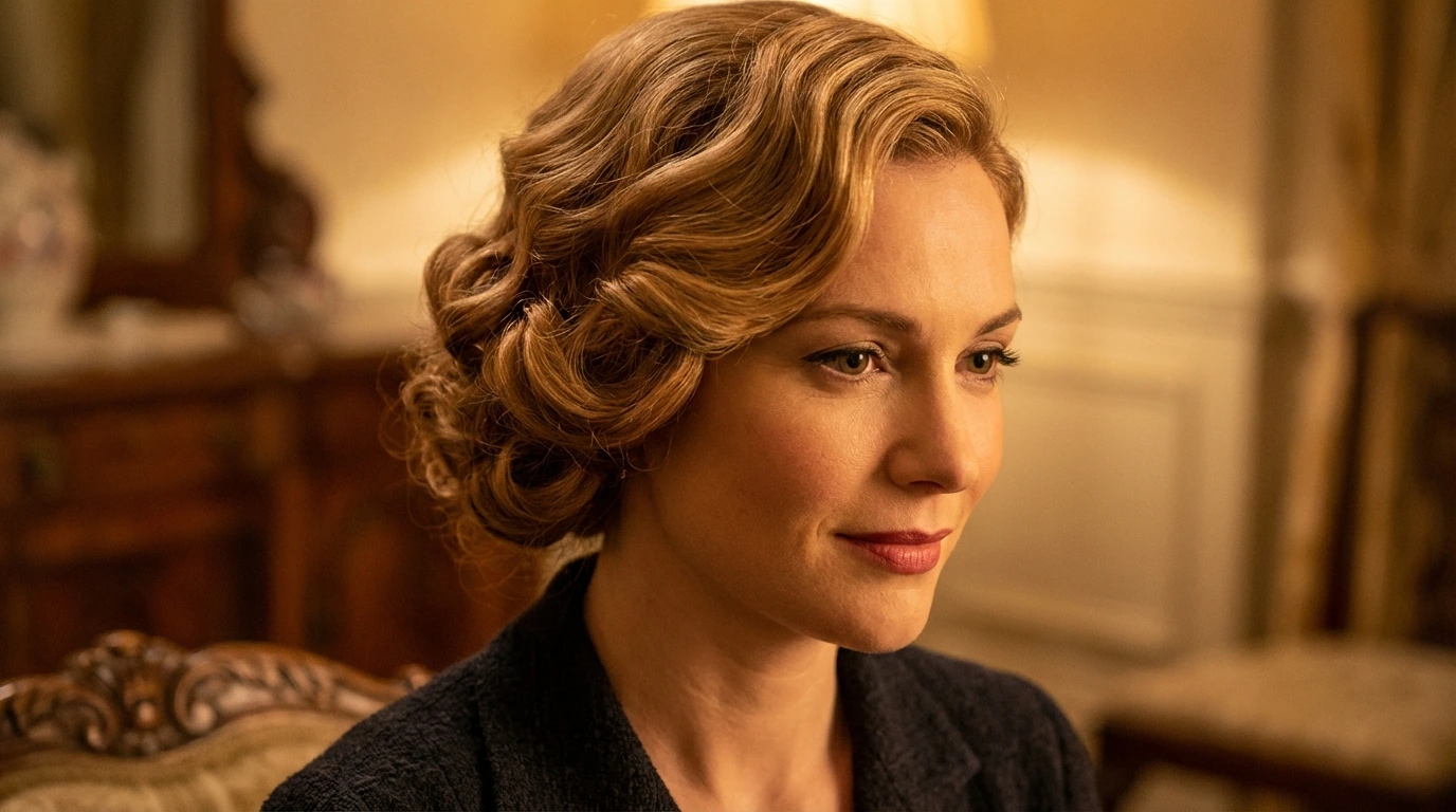 10. Curly Vintage Updo