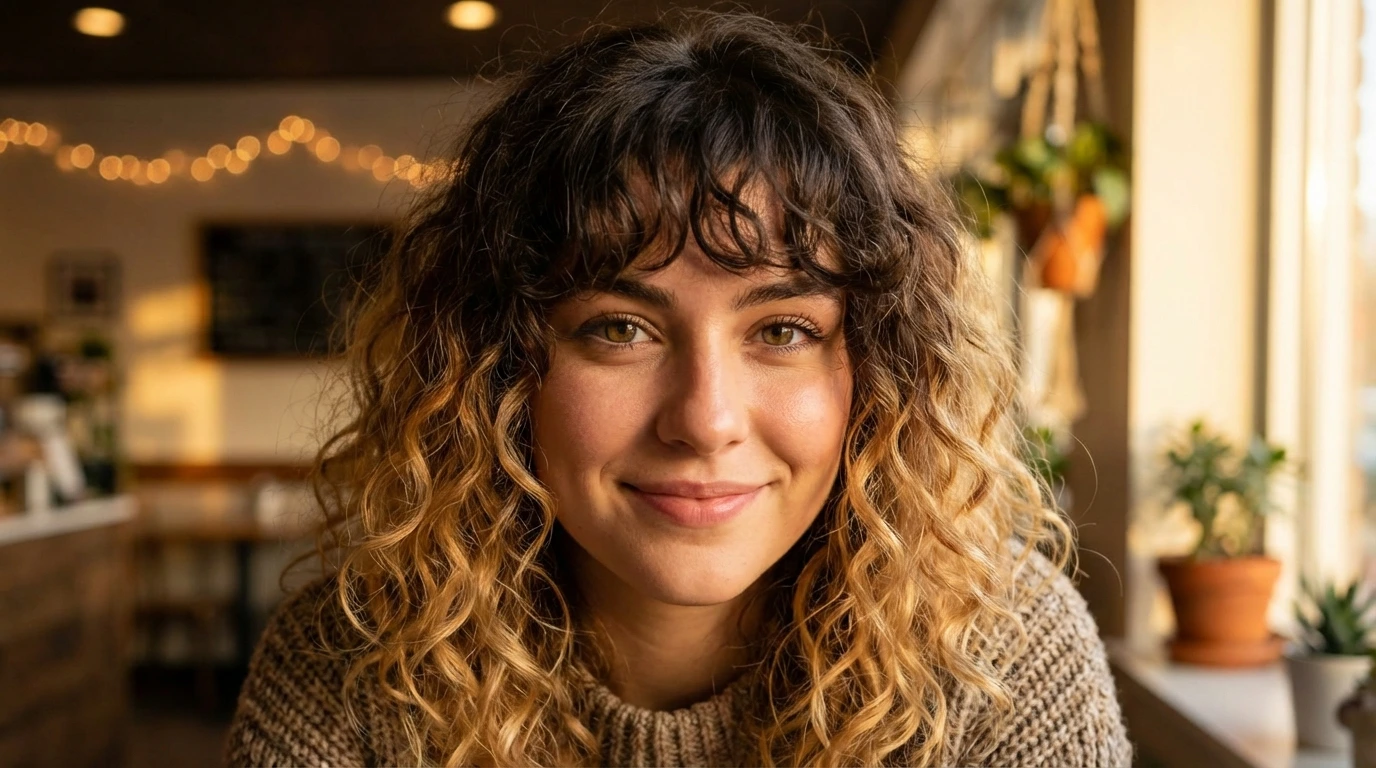 3. Curly Bangs