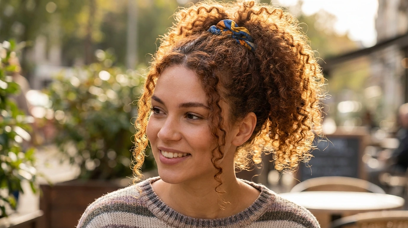 4. Curly Ponytail