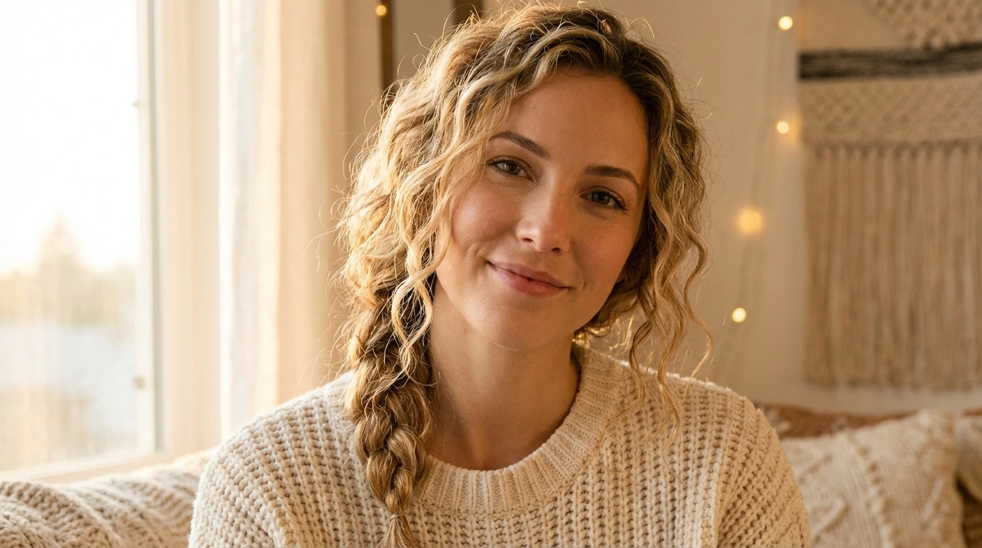 10. Curly Side Braid