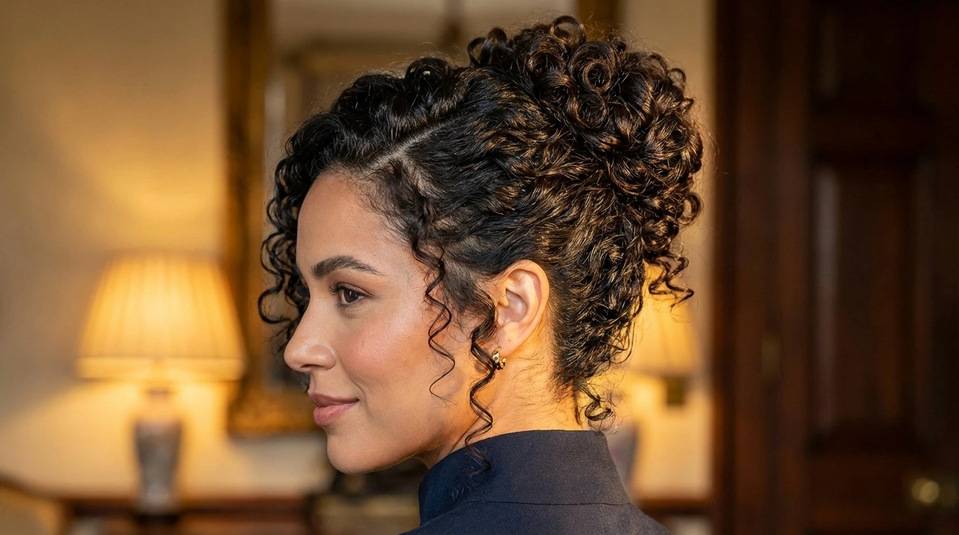 3. Curly Updo