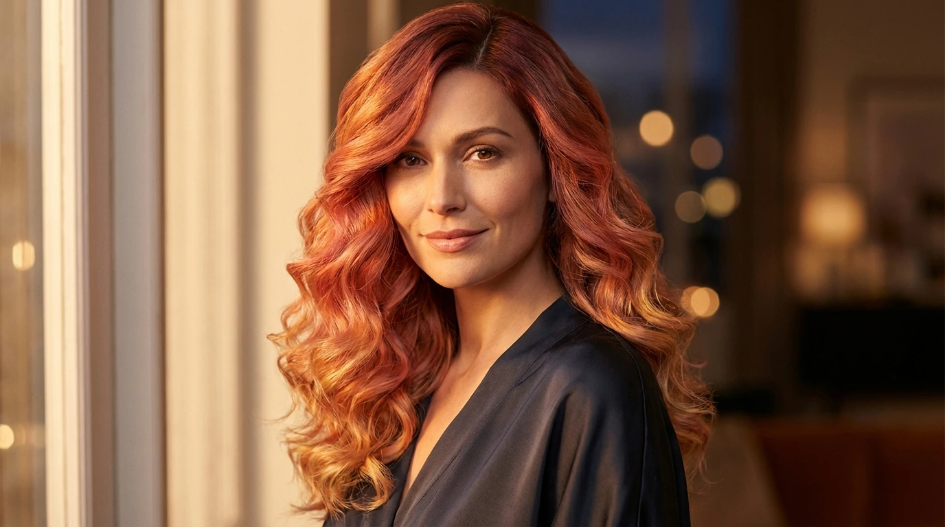 9. Curly Side-Swept Hairstyle