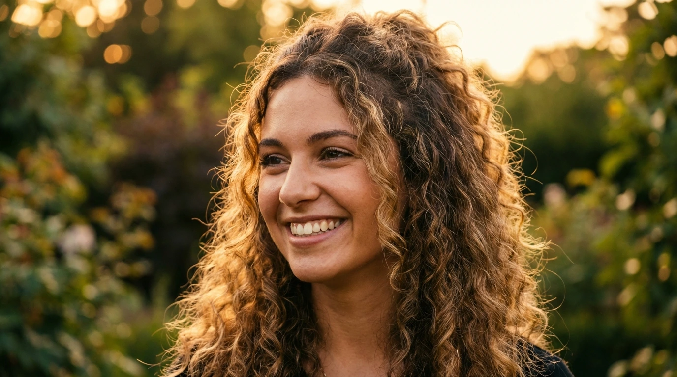 3. Half-Up Curly Style