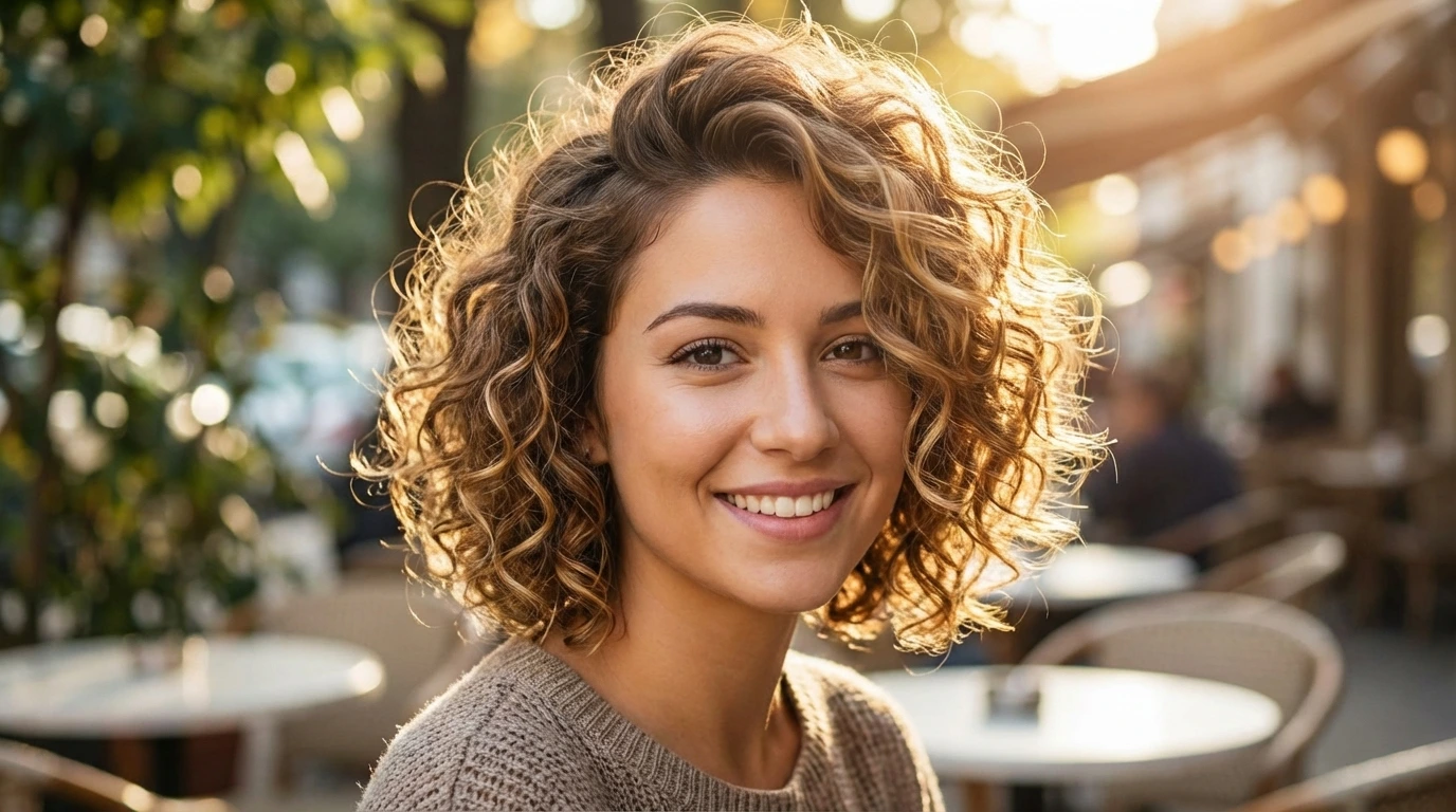 1. Bouncy Curly Bob