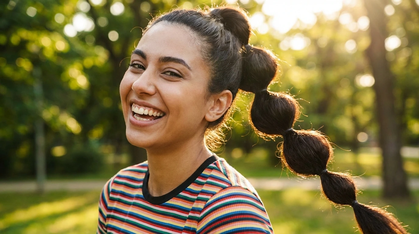 Bubble Braided Ponytail
