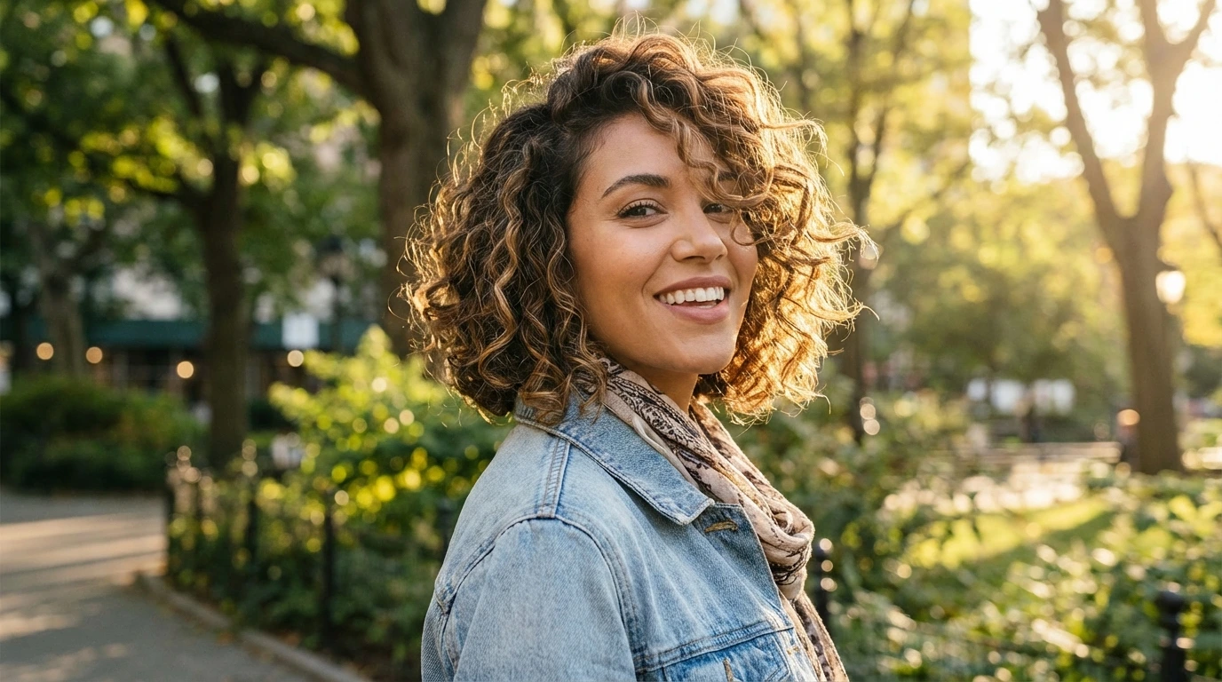 1. Bouncy Curly Bob