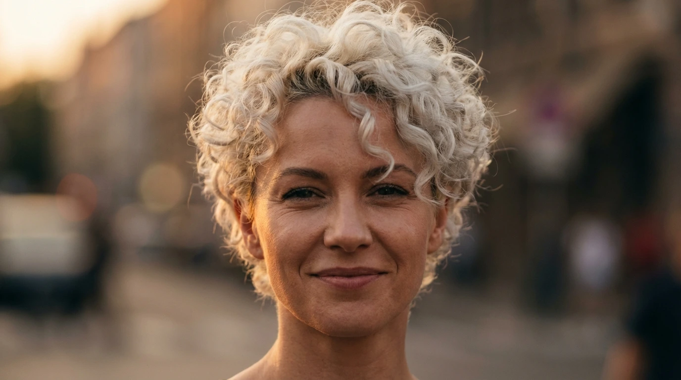 12. Defined Curly Pixie