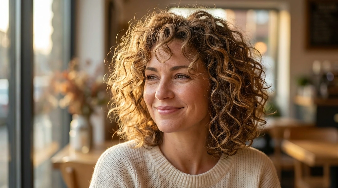 1. Soft Curly Bob