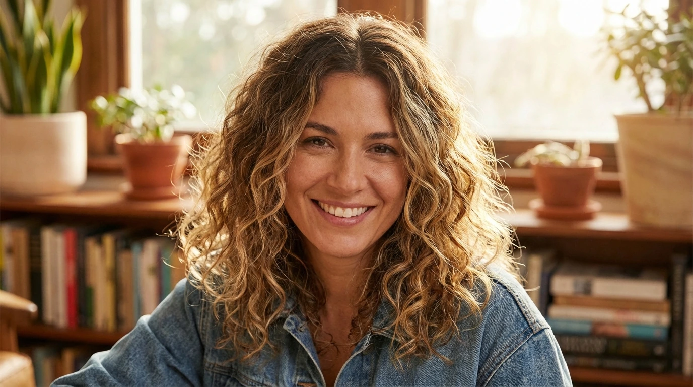 2. Messy Curly Lob