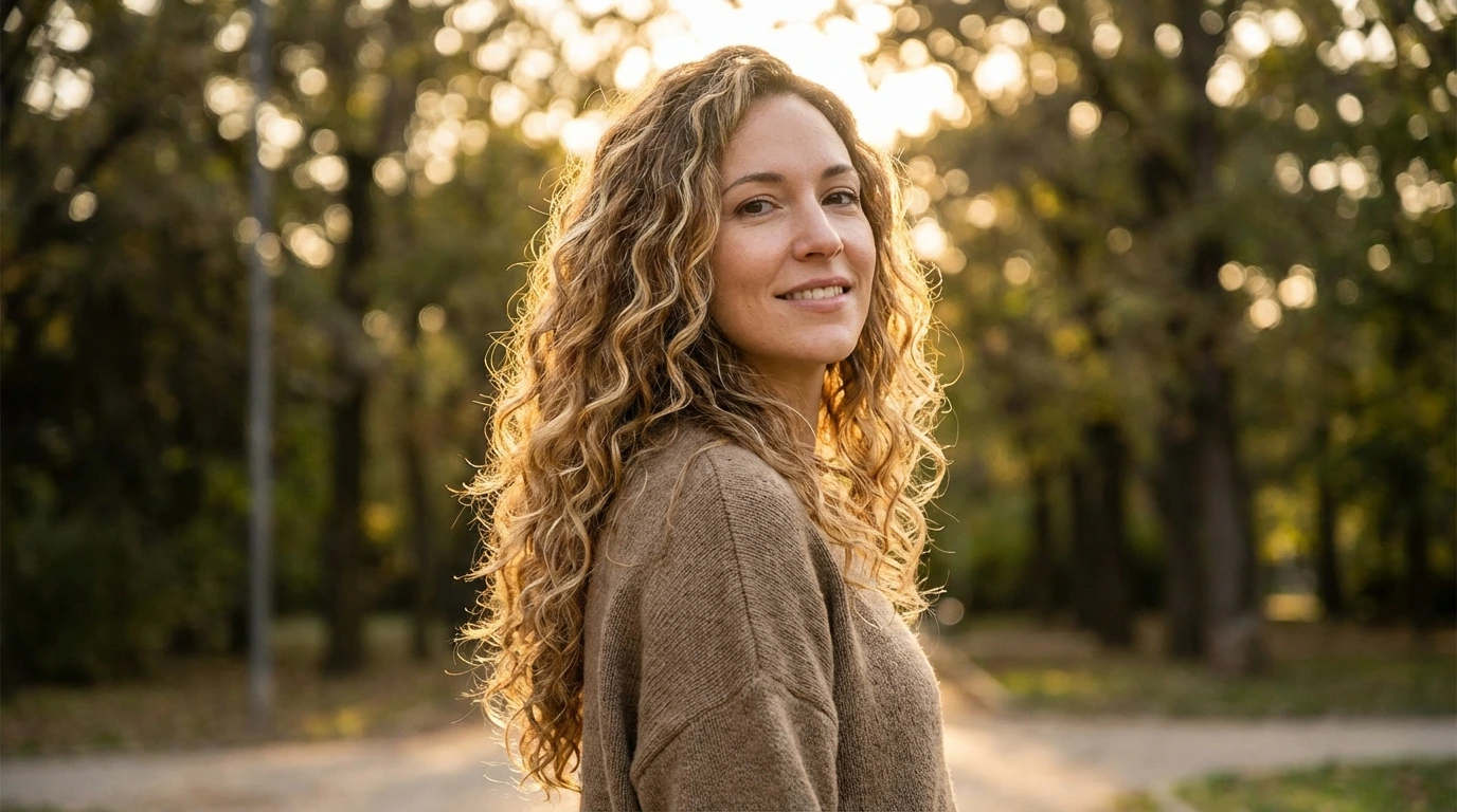 2. Long Curly Layers