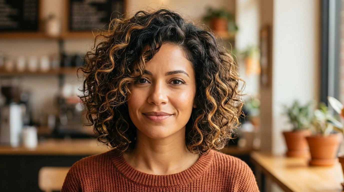 1. Defined Curly Bob