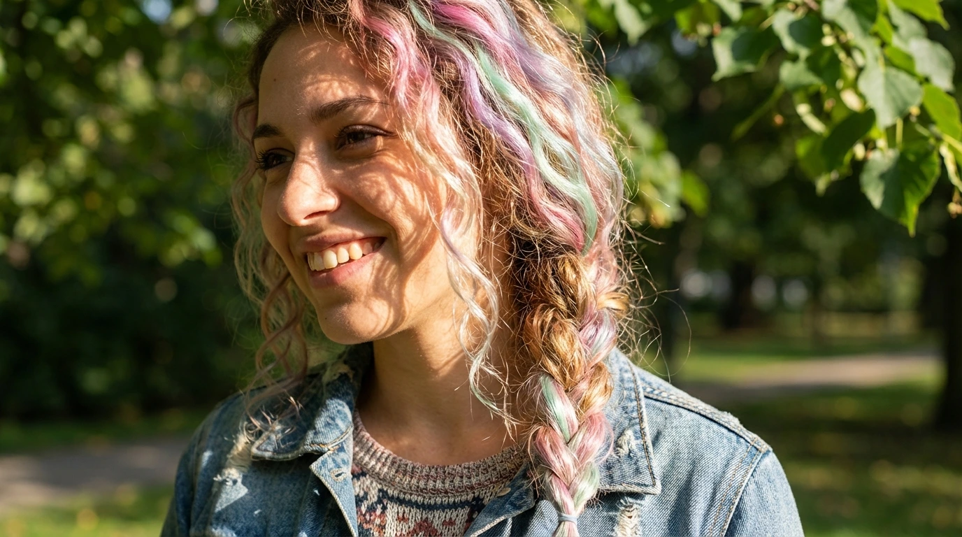 10. Curly Side Braid