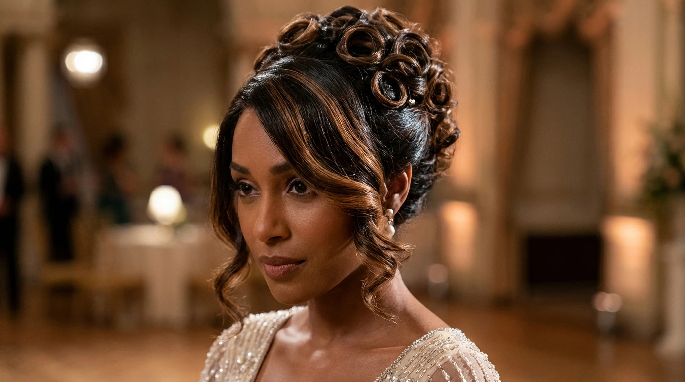 7. Vintage Curly Updo