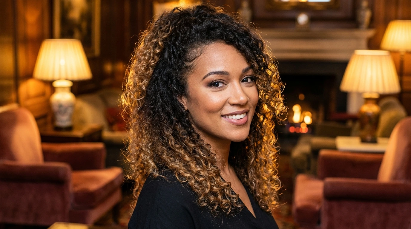 5. Half-Up Curly Style