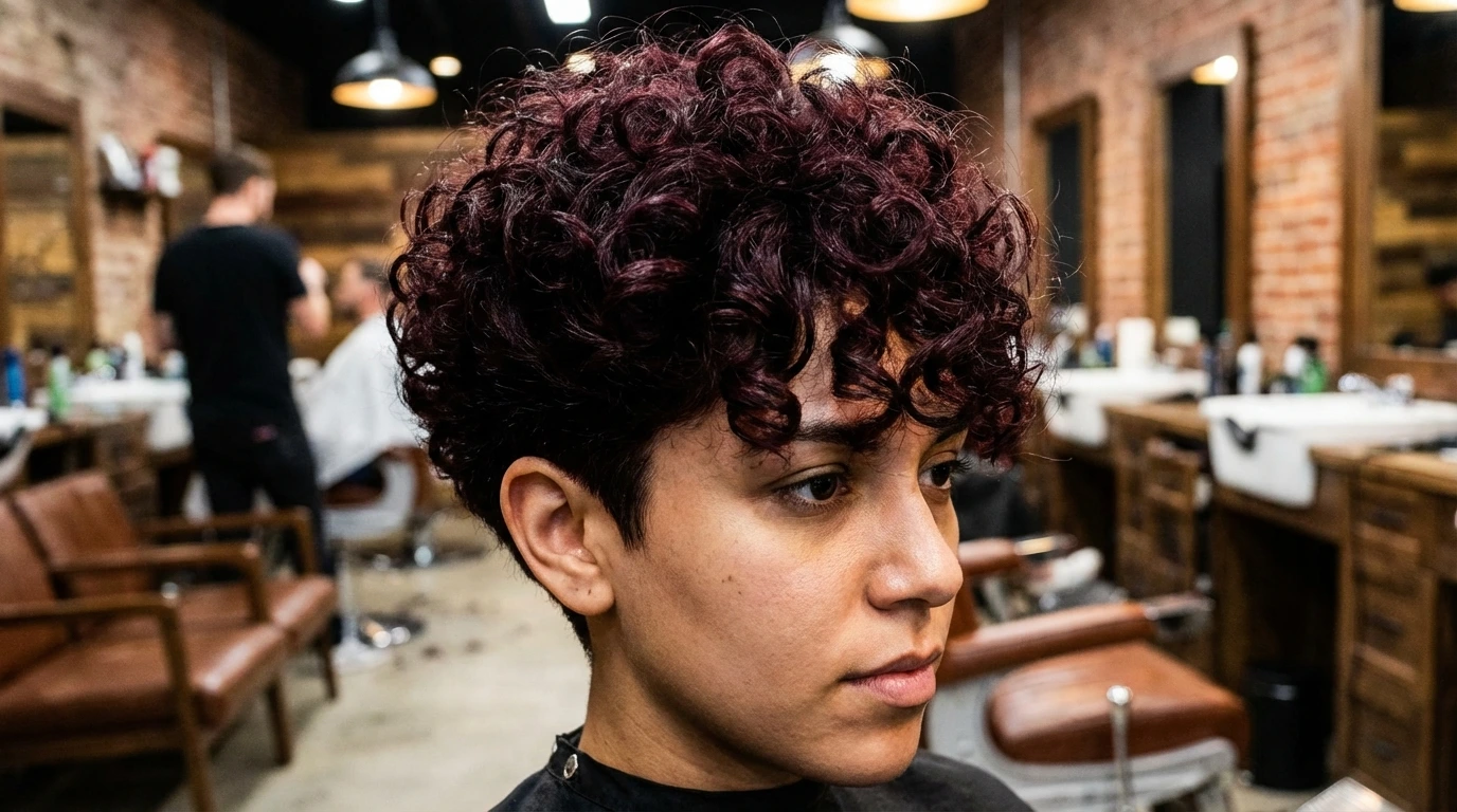 11. Curly Tapered Cut