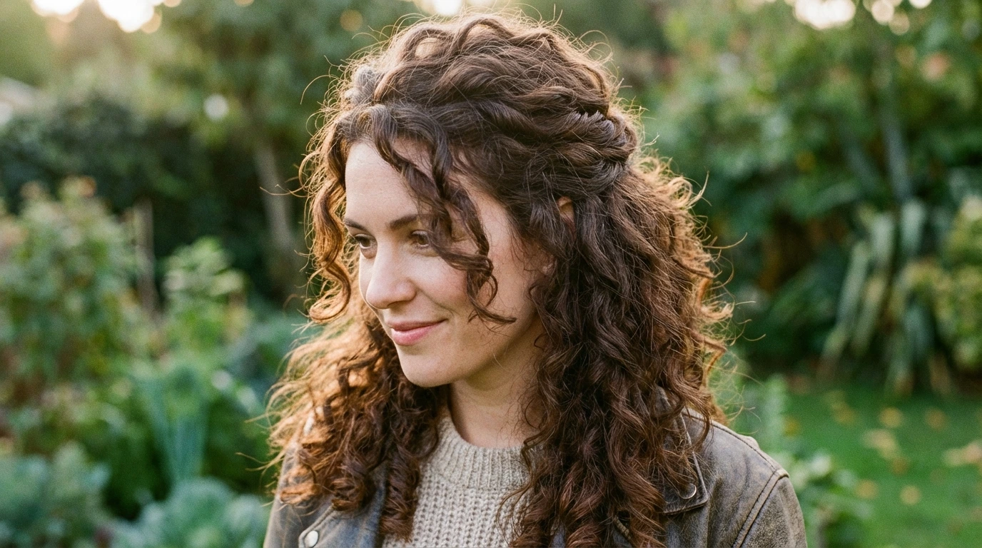 5. Half-Up Curly Hairstyle