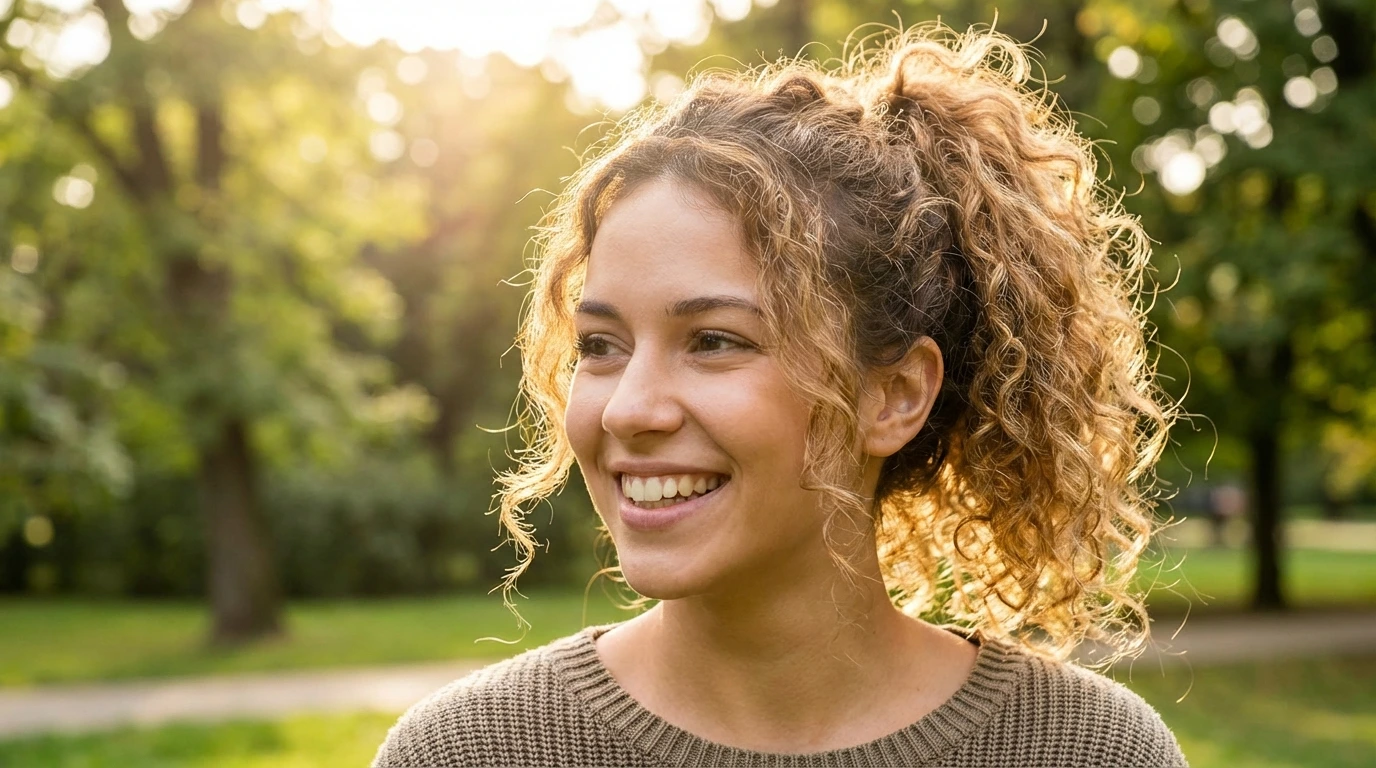 6. Curly Ponytail