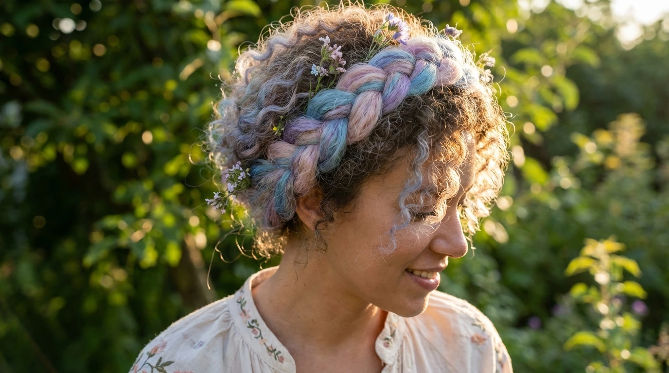 11. Curly Crown Braid