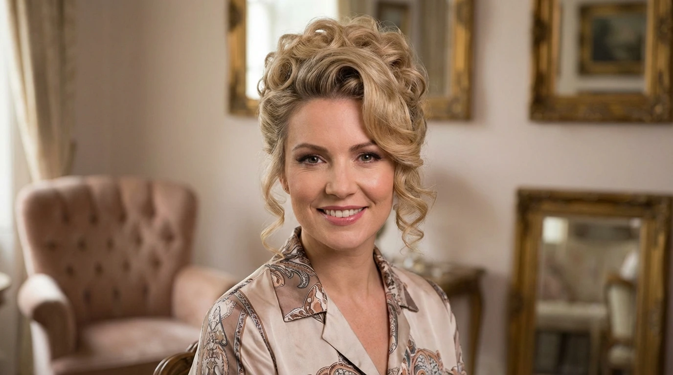7. Retro Curly Updo
