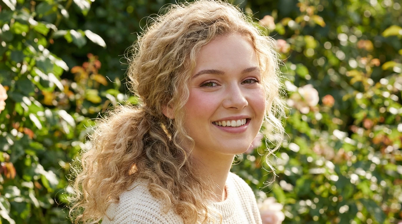 9. Curly Side Ponytail