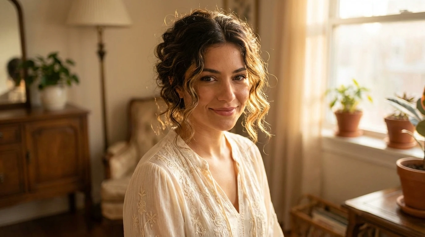 2. Curly Updo
