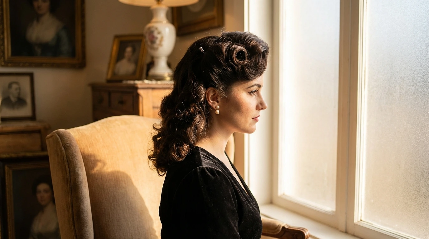 8. Retro Curly Updo
