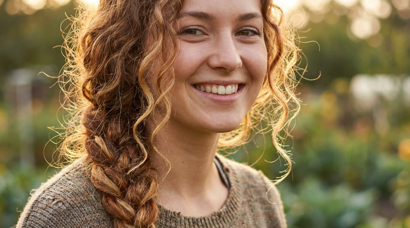 9. Curly Side Braid