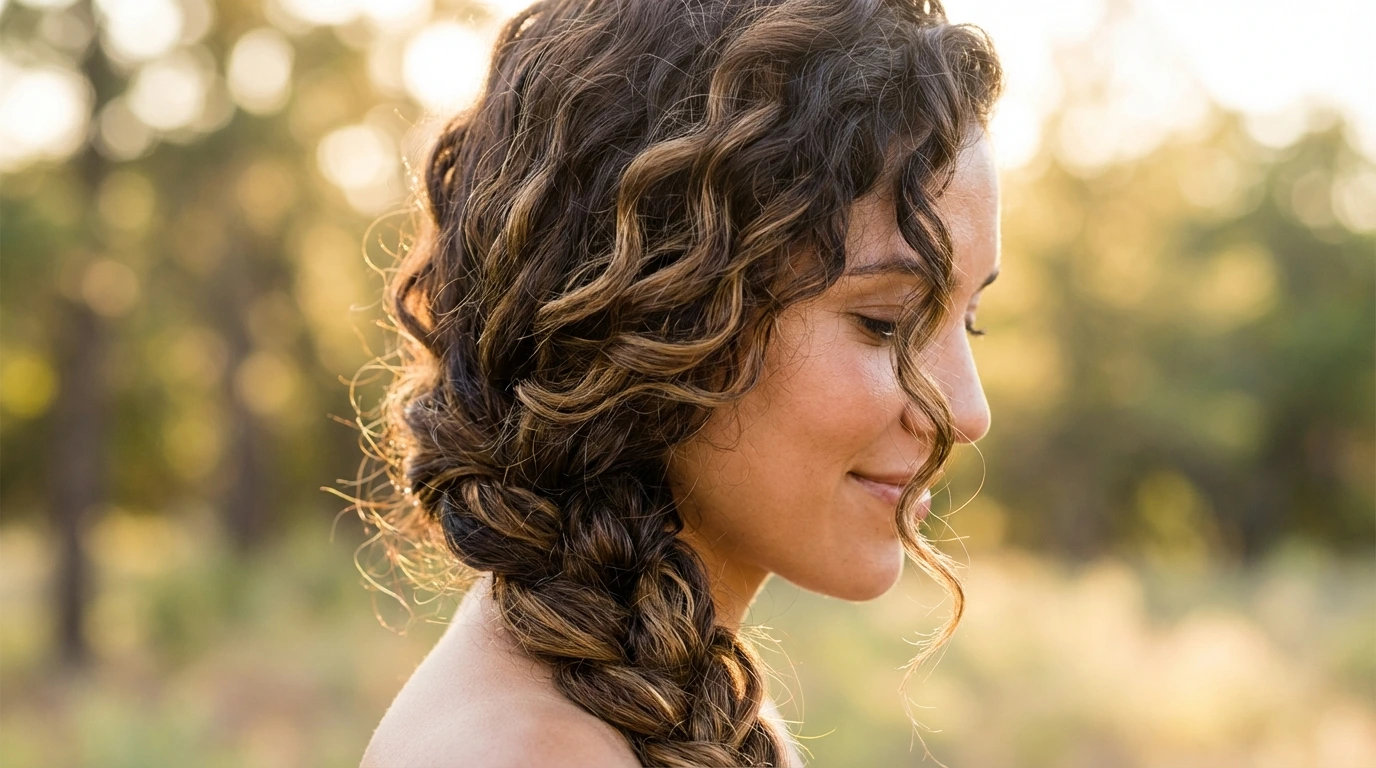 5. Curly Side Braid