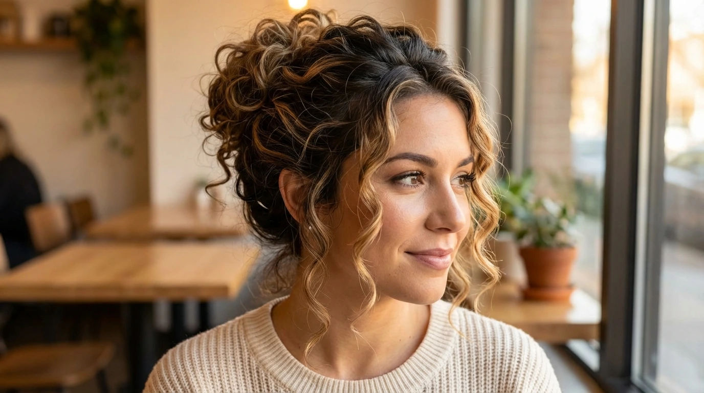 6. Curly Updo