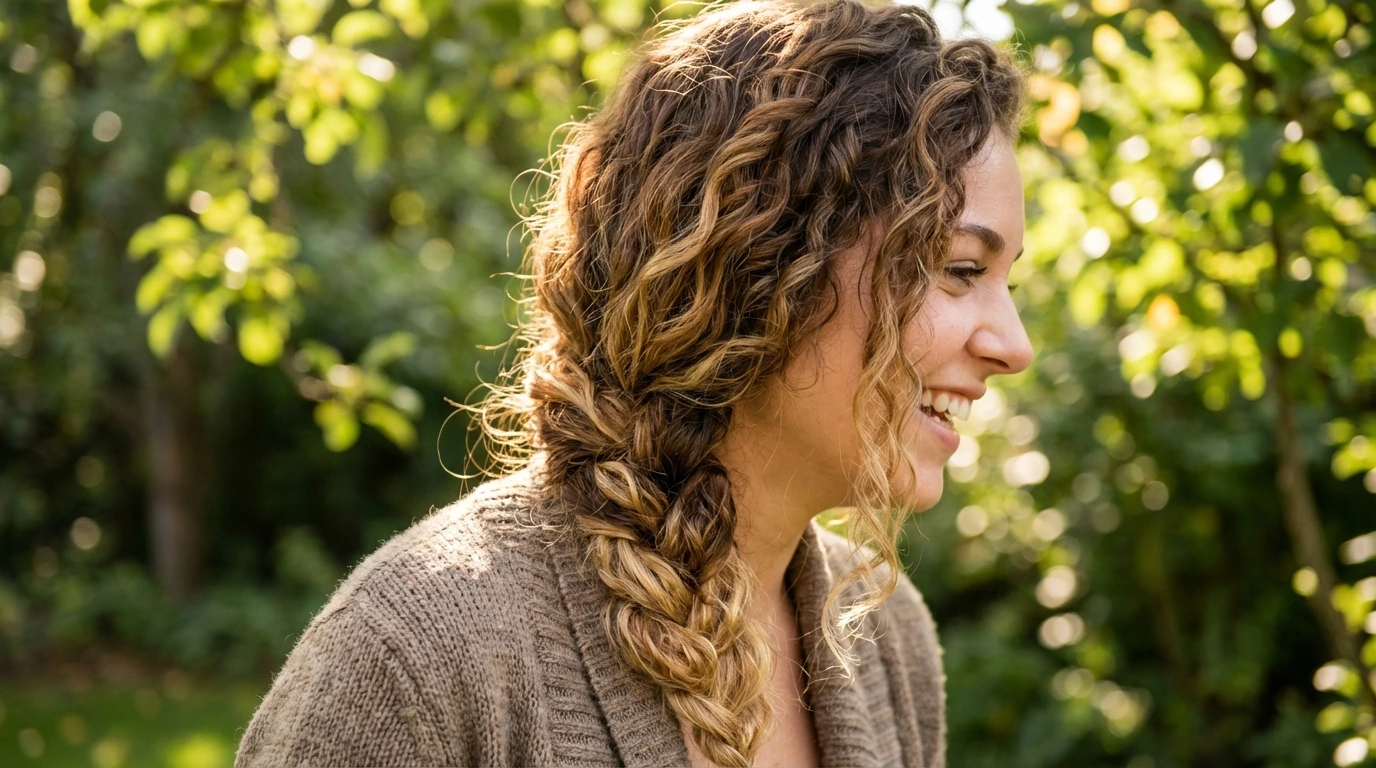 9. Curly Side Braid