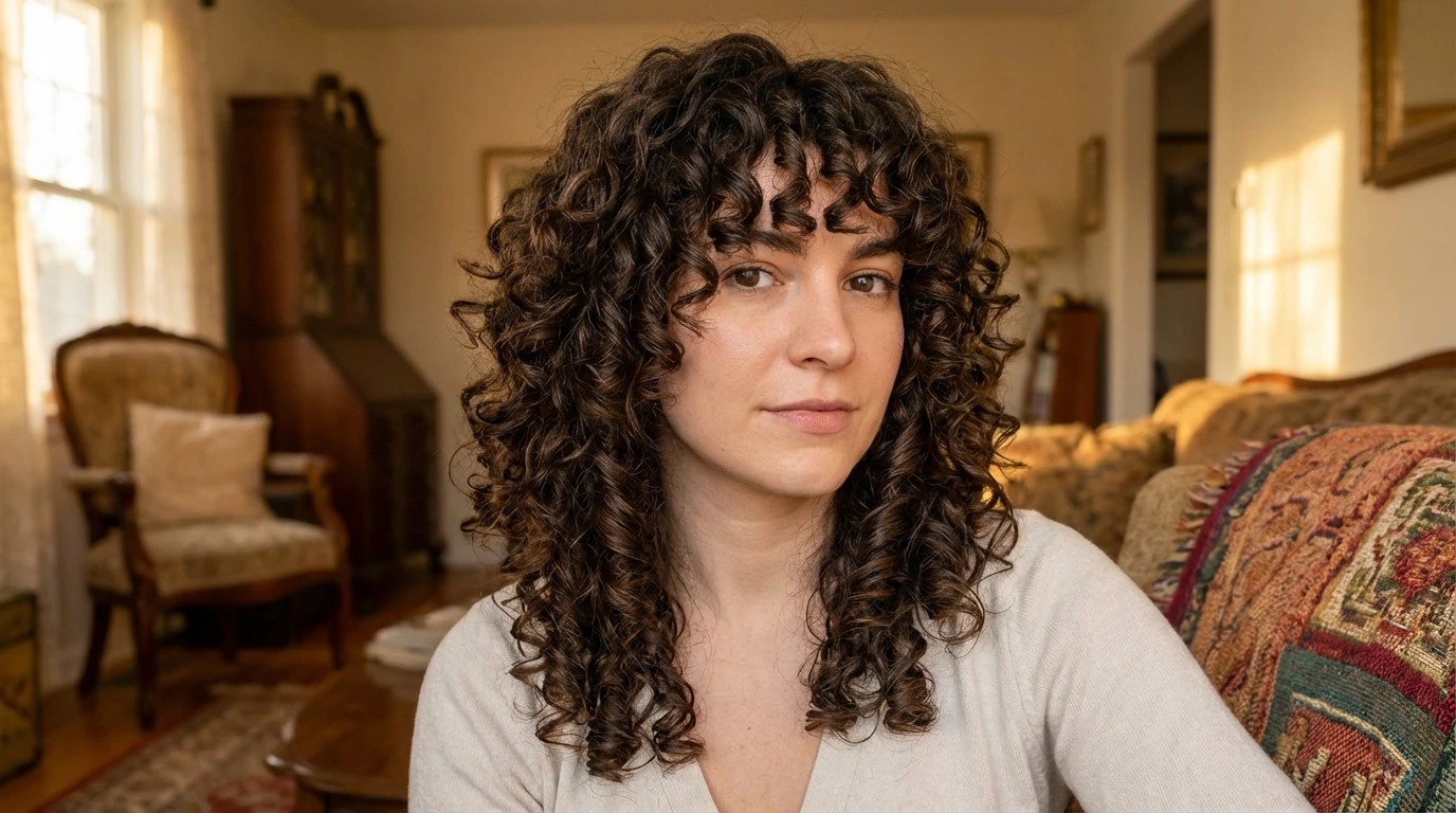 2. Long Curly Layers