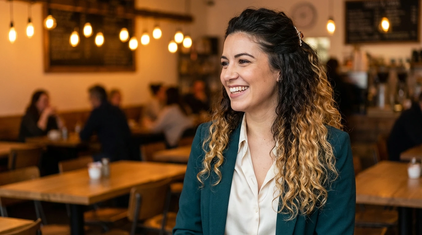 4. Half-Up Curly Style