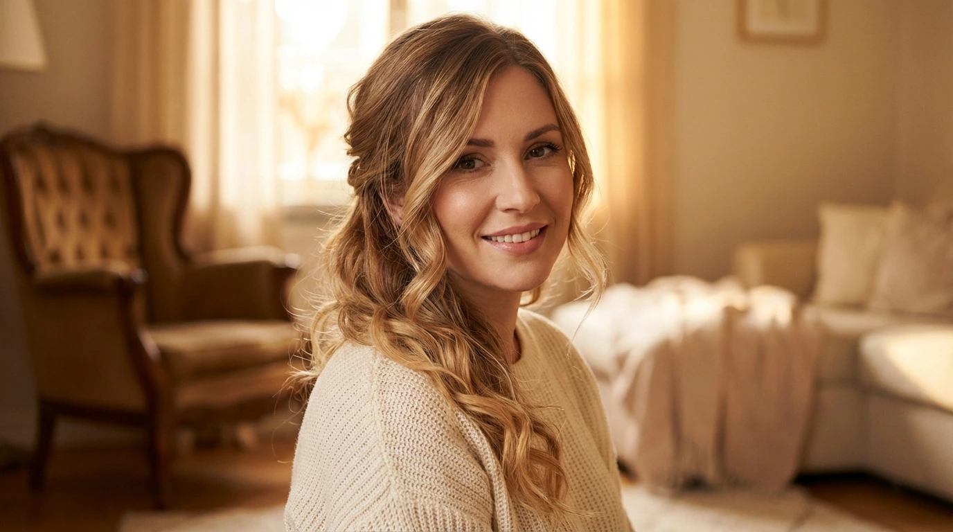 13. Curly Pinned Side Style