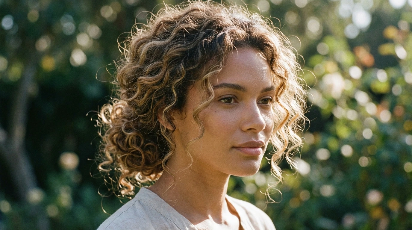 1. Loose Curly Updo