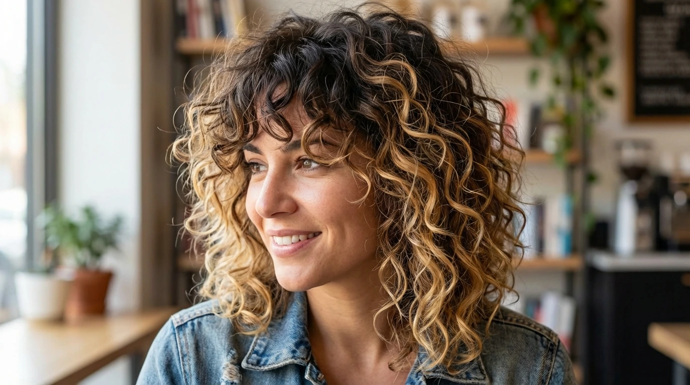 2. Layered Curly Shag