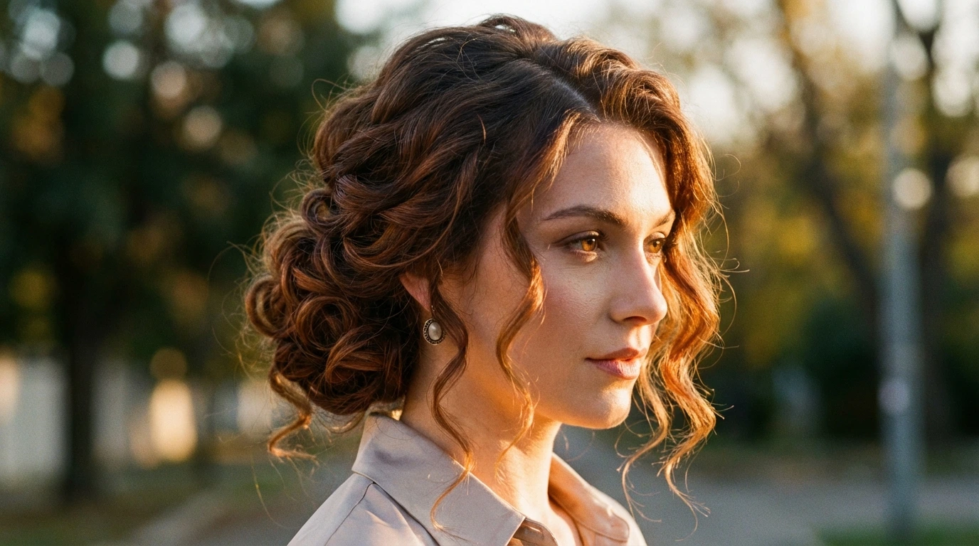 6. Curly Updo