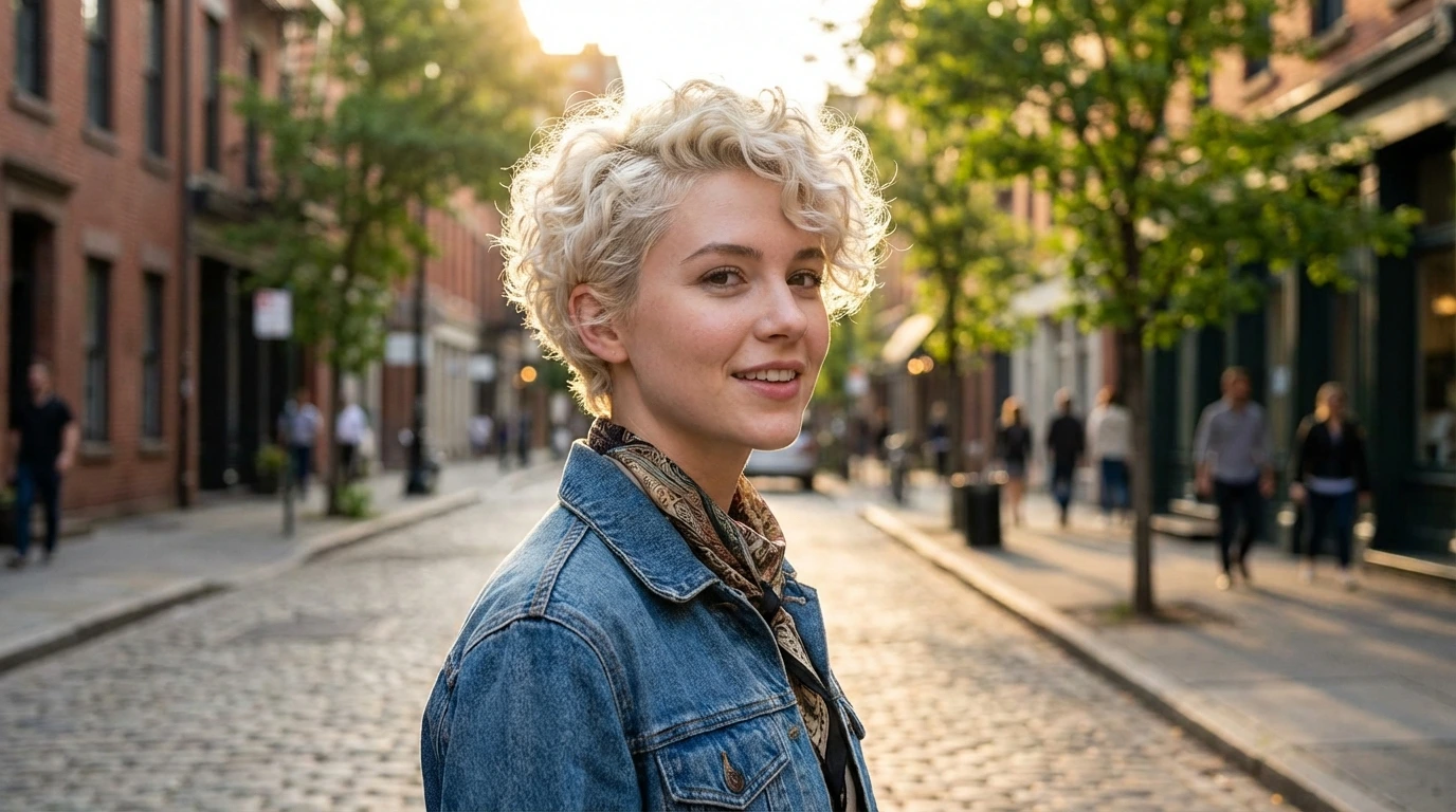 9. Curly Textured Pixie