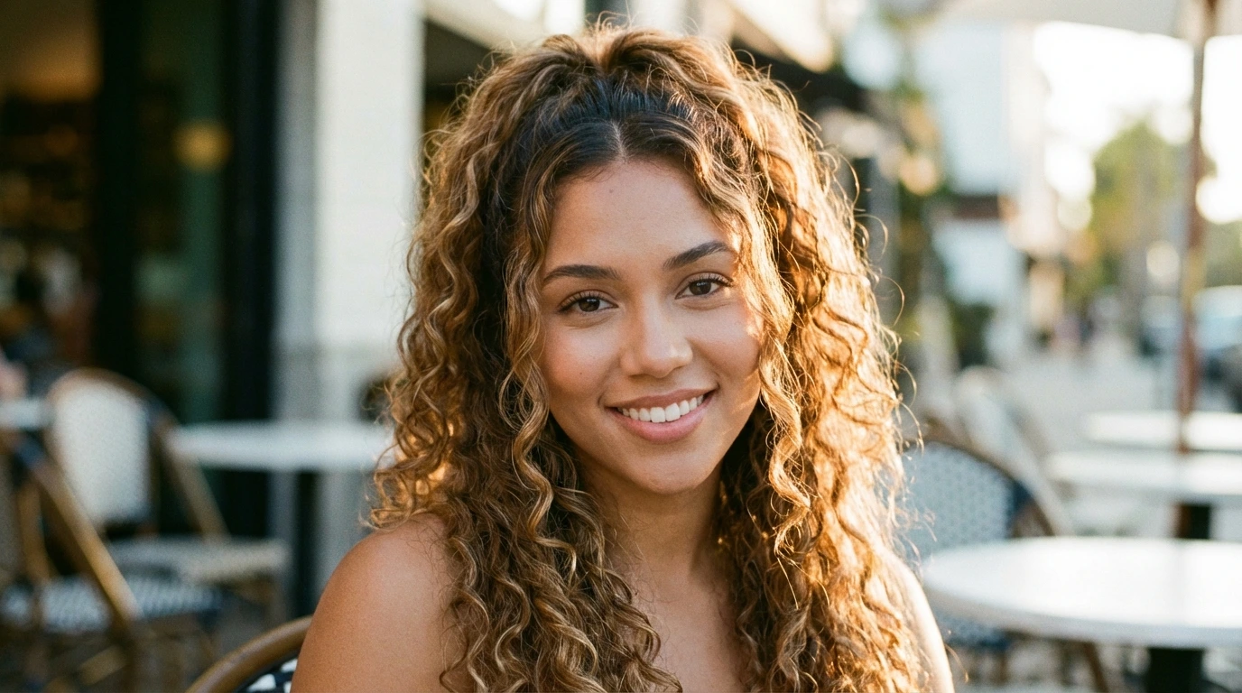 2. Loose Curly Ponytail